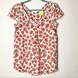 Maeve Anthro Watermelon Blouse